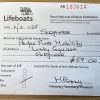 copy of receipt for donation given to lifeboats of £57